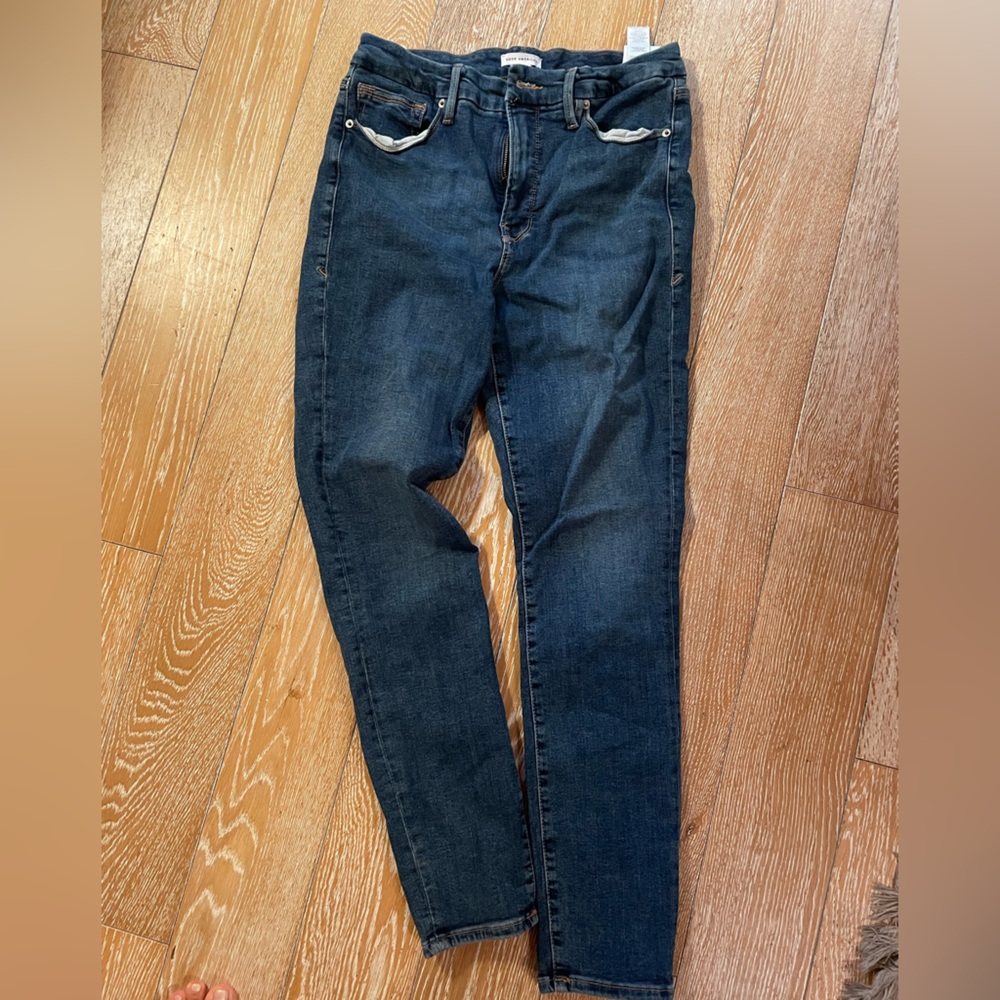 Good American Women’s Deep Indigo Skinny Jeans - Good Legs Skinny